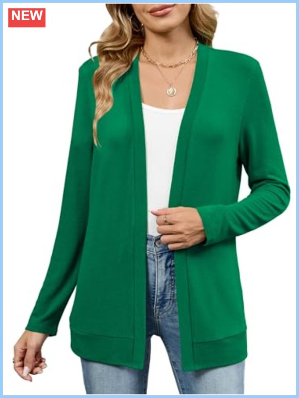 Womens Long Sleeve Button Cardigan Lightweight Knit Sweater